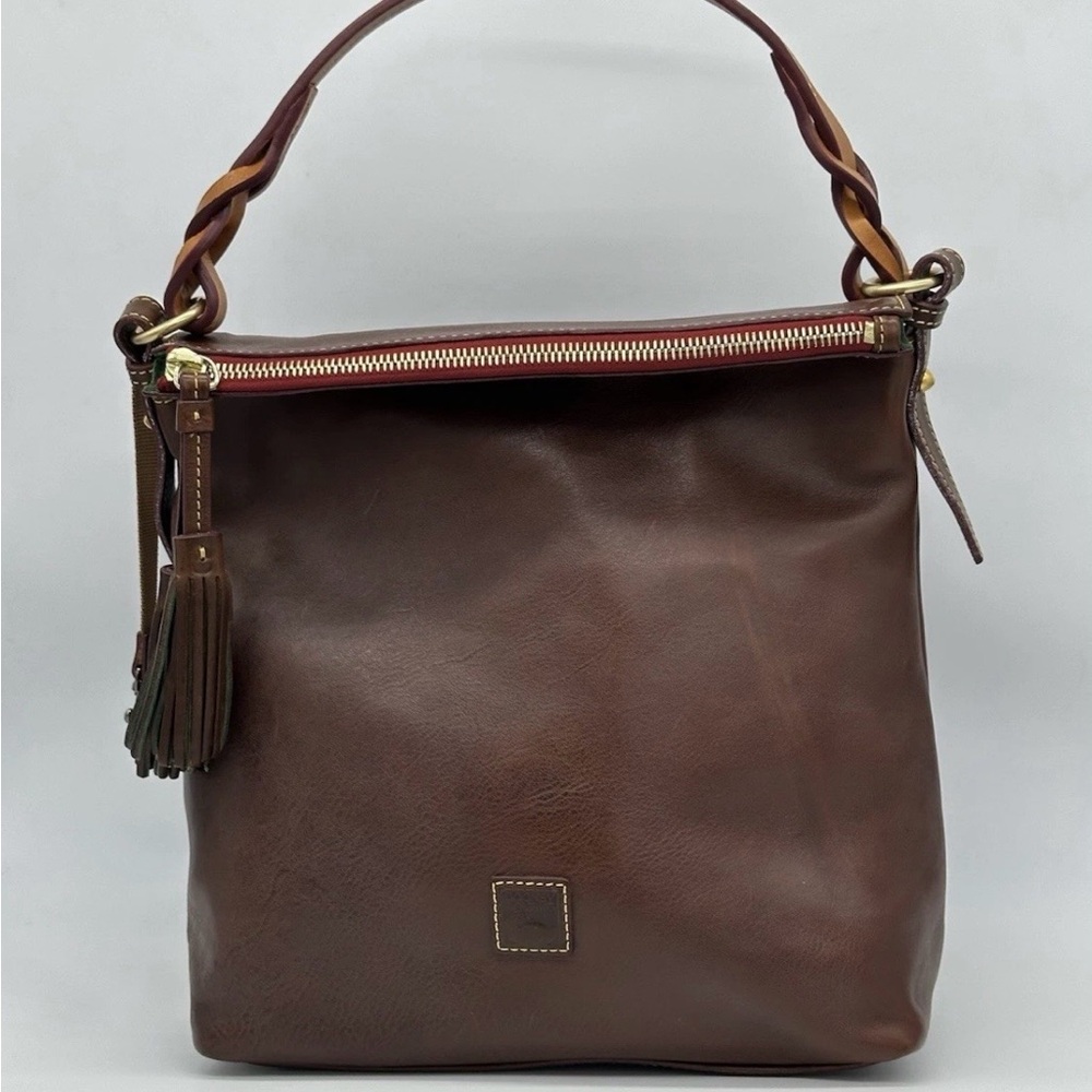Dooney & Bourke Florentine Small Sloan Twist Strap Hobo -Chestnut
